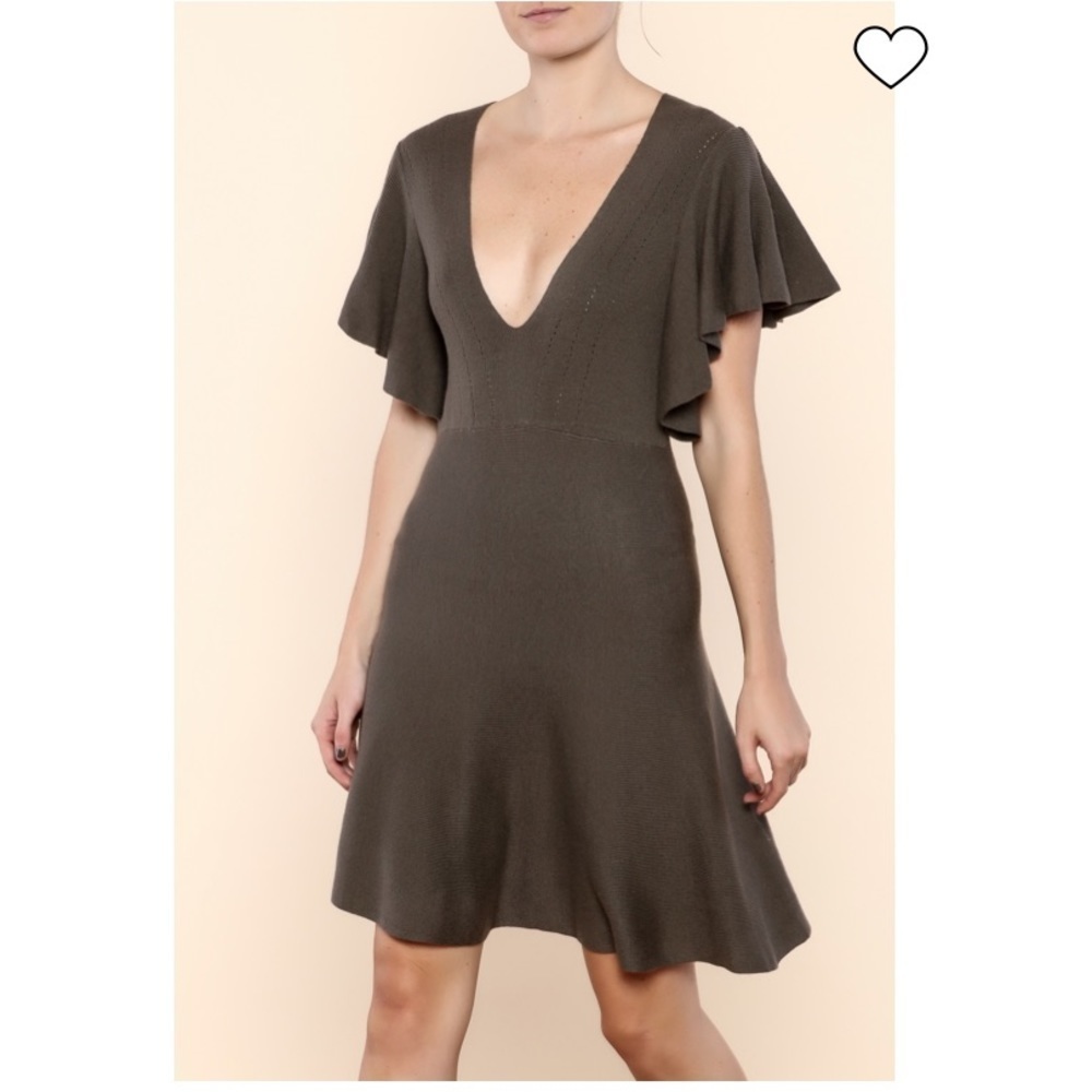 Free PEOPLE Jodi Sweater Dress Dark Grey Size L NWT $148